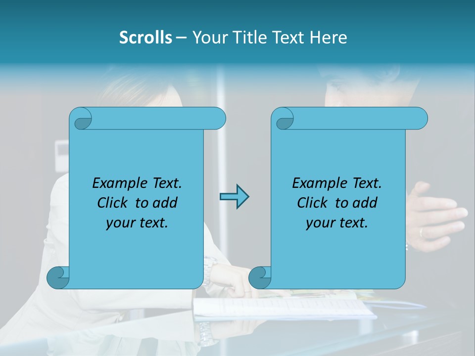 Office Life: Young Salesclerk Talking To A Customer PowerPoint Template