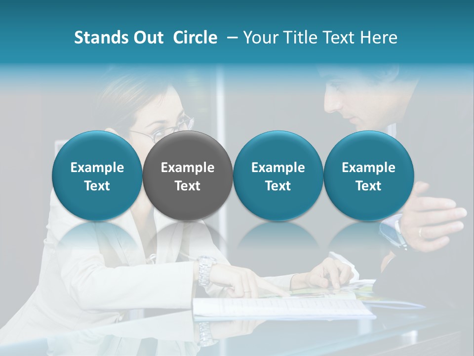 Office Life: Young Salesclerk Talking To A Customer PowerPoint Template