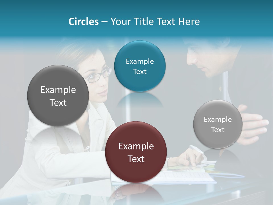 Office Life: Young Salesclerk Talking To A Customer PowerPoint Template