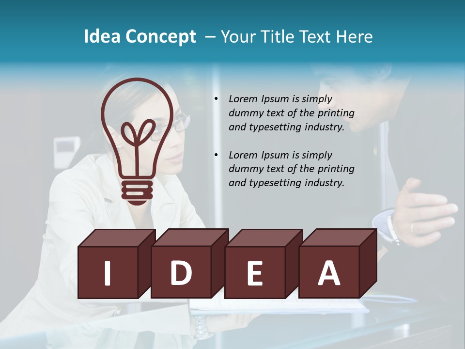Office Life: Young Salesclerk Talking To A Customer PowerPoint Template