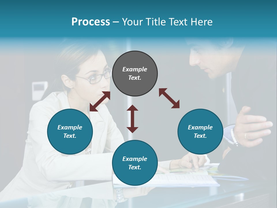 Office Life: Young Salesclerk Talking To A Customer PowerPoint Template