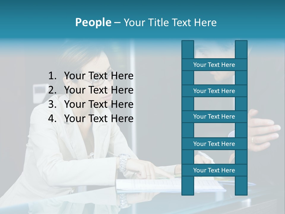 Office Life: Young Salesclerk Talking To A Customer PowerPoint Template
