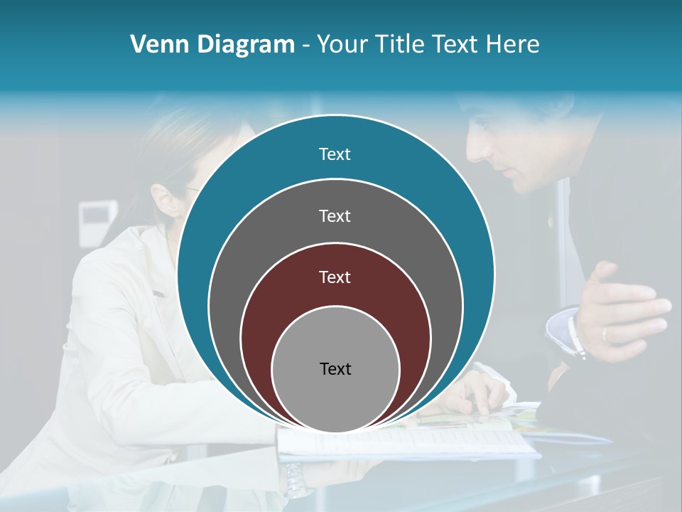 Office Life: Young Salesclerk Talking To A Customer PowerPoint Template