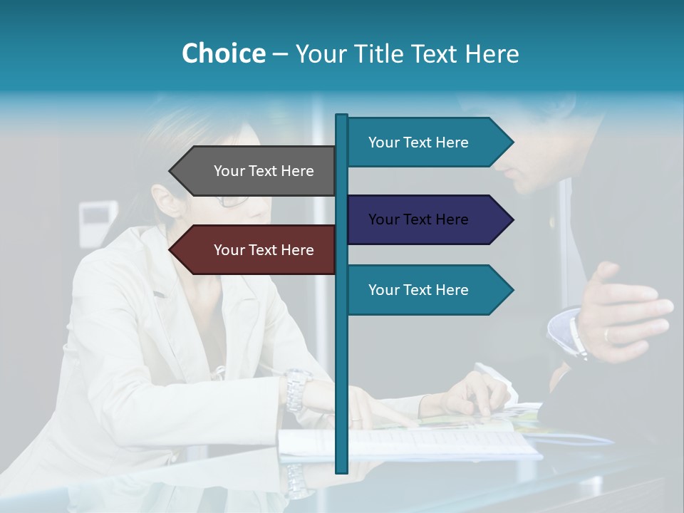 Office Life: Young Salesclerk Talking To A Customer PowerPoint Template