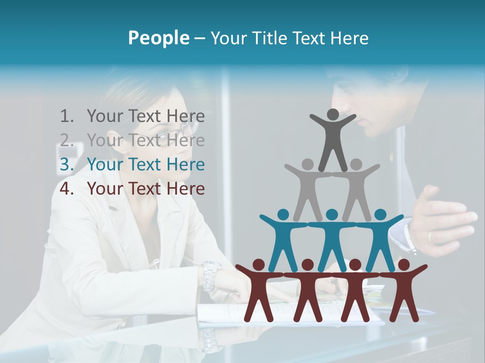 Office Life: Young Salesclerk Talking To A Customer PowerPoint Template