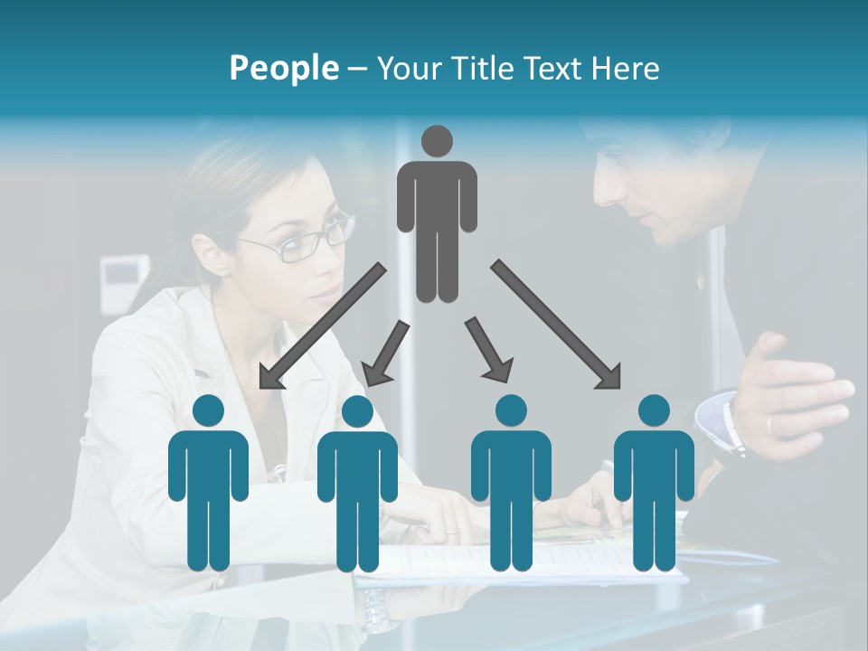 Office Life: Young Salesclerk Talking To A Customer PowerPoint Template