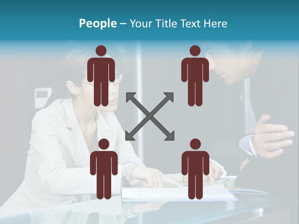 Office Life: Young Salesclerk Talking To A Customer PowerPoint Template