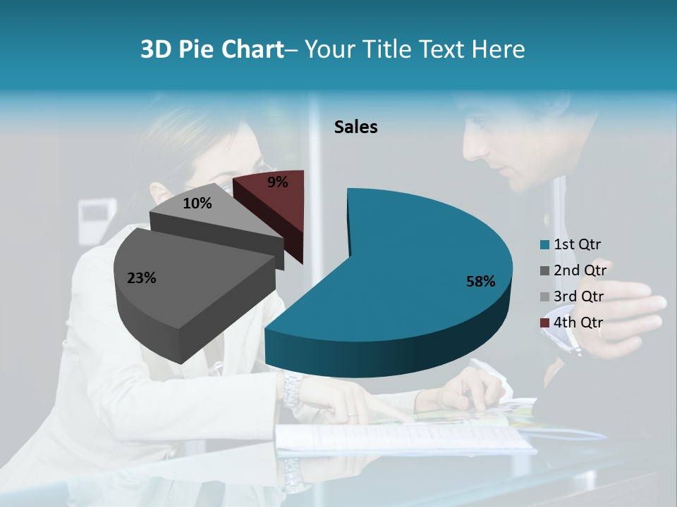Office Life: Young Salesclerk Talking To A Customer PowerPoint Template