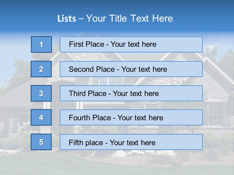 Beautiful Home In A New Development. Great For Real Estate Websites Or Ads. PowerPoint Template