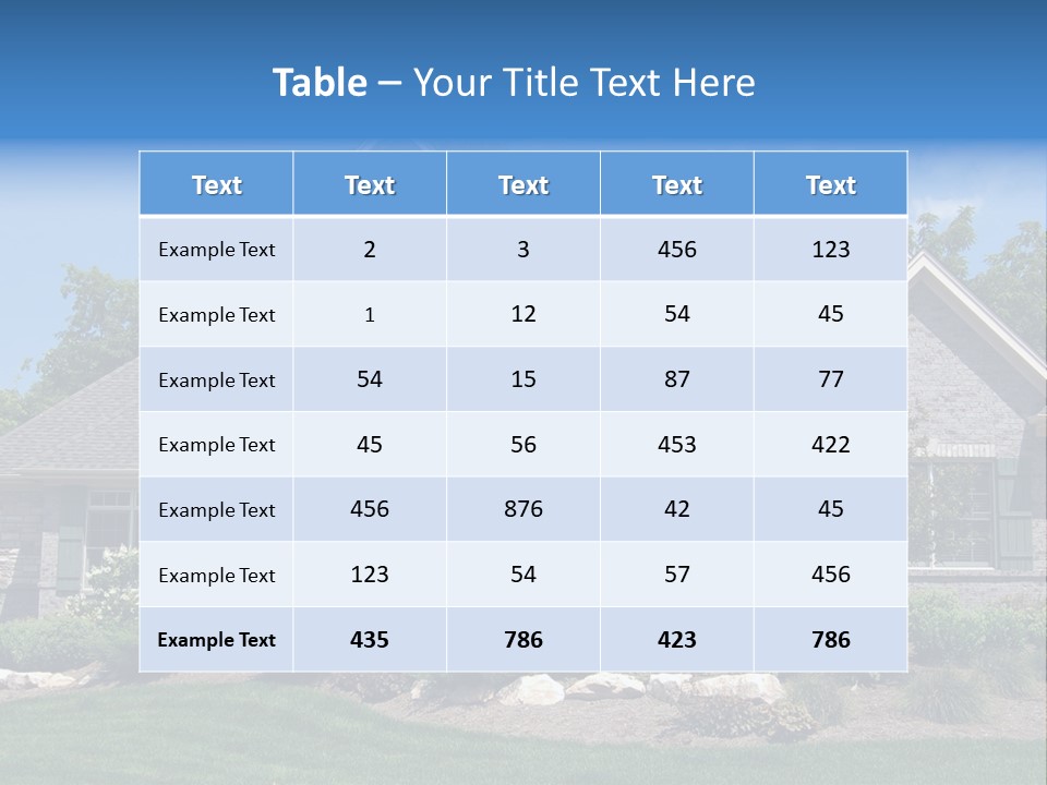 Beautiful Home In A New Development. Great For Real Estate Websites Or Ads. PowerPoint Template