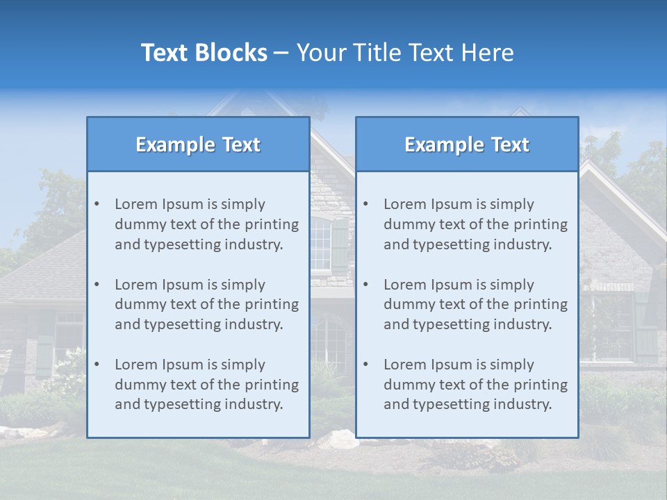 Beautiful Home In A New Development. Great For Real Estate Websites Or Ads. PowerPoint Template