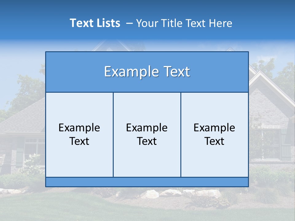 Beautiful Home In A New Development. Great For Real Estate Websites Or Ads. PowerPoint Template