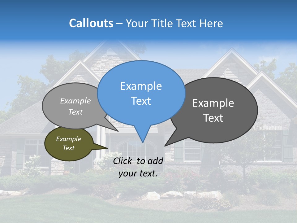Beautiful Home In A New Development. Great For Real Estate Websites Or Ads. PowerPoint Template