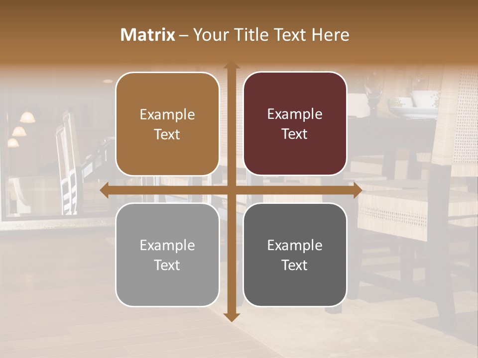 A Dining Room Table With Chairs And Plates On It PowerPoint Template