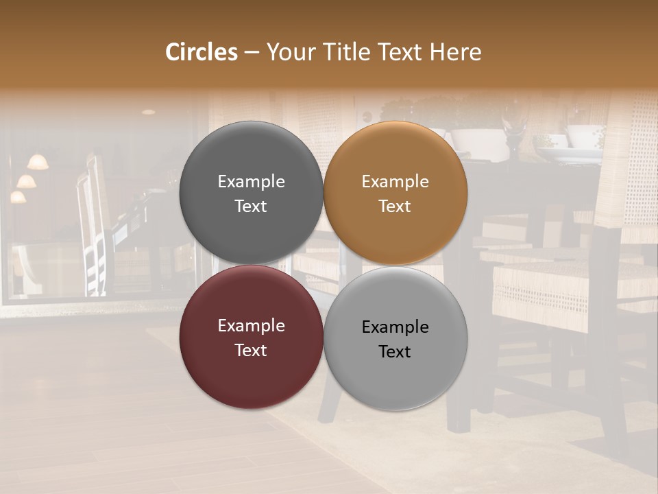 A Dining Room Table With Chairs And Plates On It PowerPoint Template
