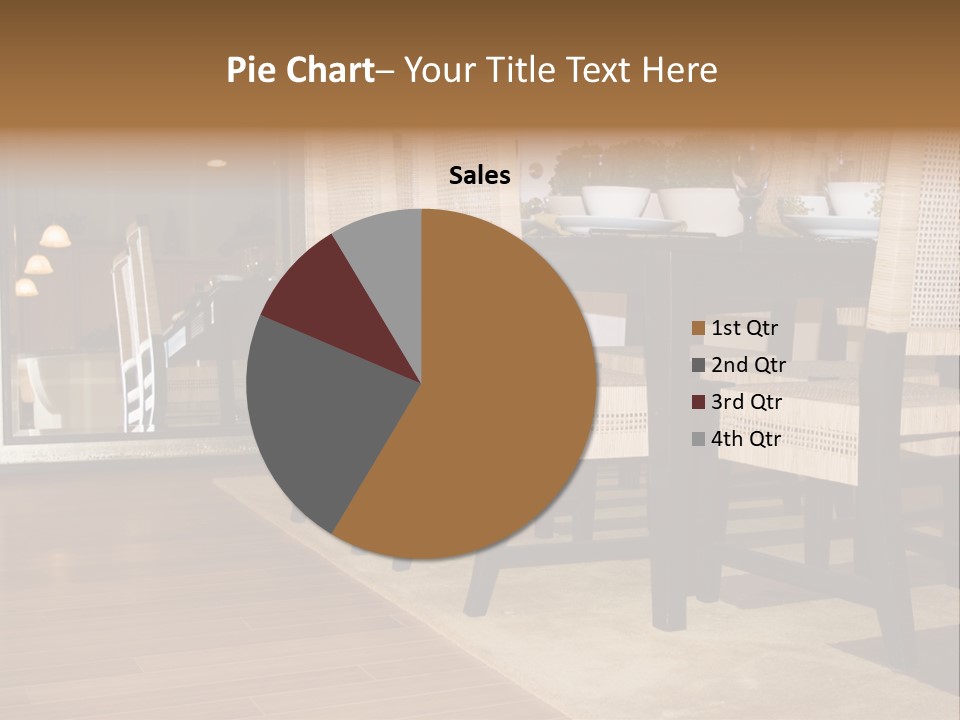 A Dining Room Table With Chairs And Plates On It PowerPoint Template