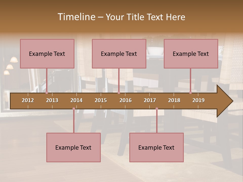 A Dining Room Table With Chairs And Plates On It PowerPoint Template