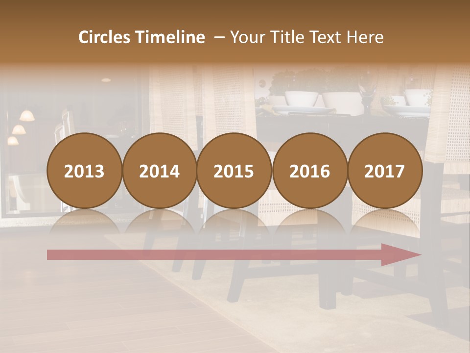 A Dining Room Table With Chairs And Plates On It PowerPoint Template