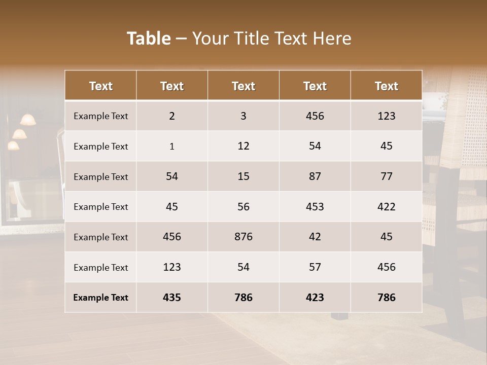 A Dining Room Table With Chairs And Plates On It PowerPoint Template