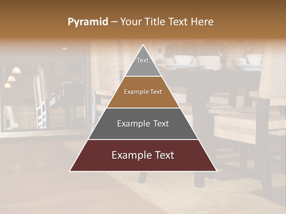 A Dining Room Table With Chairs And Plates On It PowerPoint Template