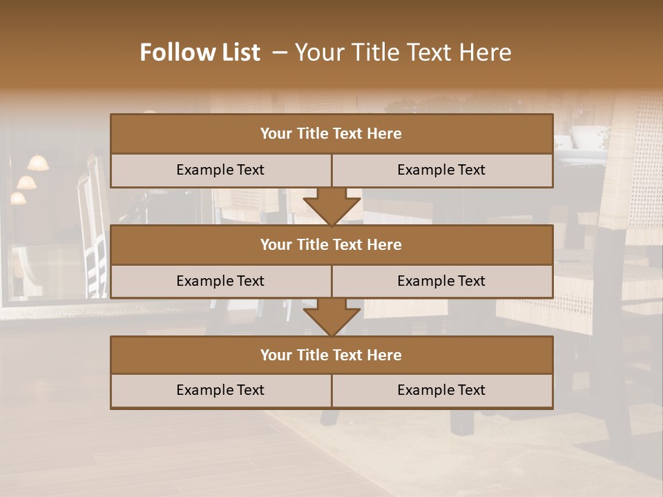 A Dining Room Table With Chairs And Plates On It PowerPoint Template
