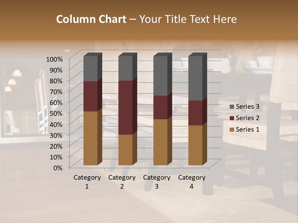 A Dining Room Table With Chairs And Plates On It PowerPoint Template