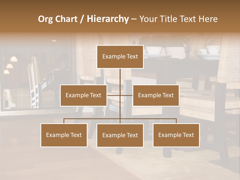 A Dining Room Table With Chairs And Plates On It PowerPoint Template