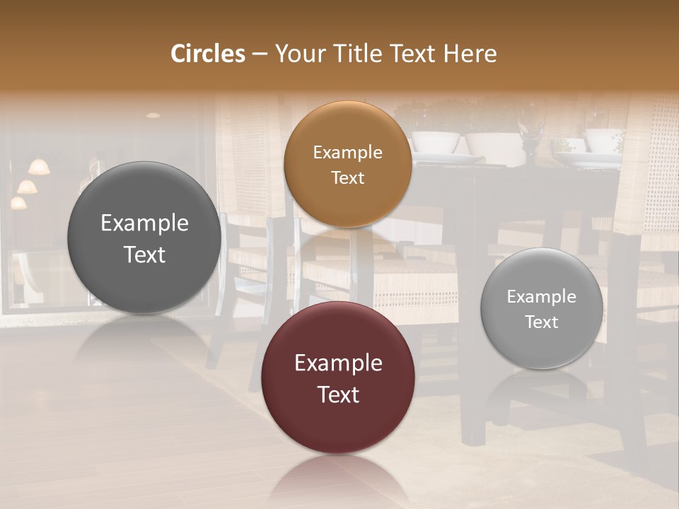 A Dining Room Table With Chairs And Plates On It PowerPoint Template