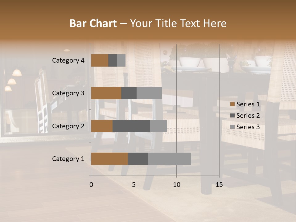 A Dining Room Table With Chairs And Plates On It PowerPoint Template
