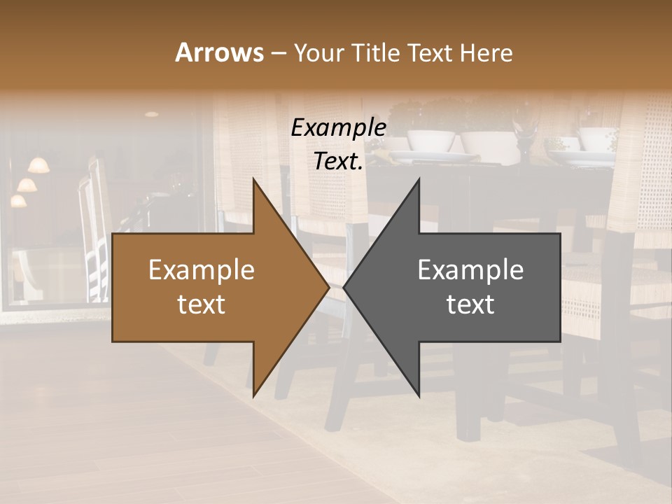 A Dining Room Table With Chairs And Plates On It PowerPoint Template