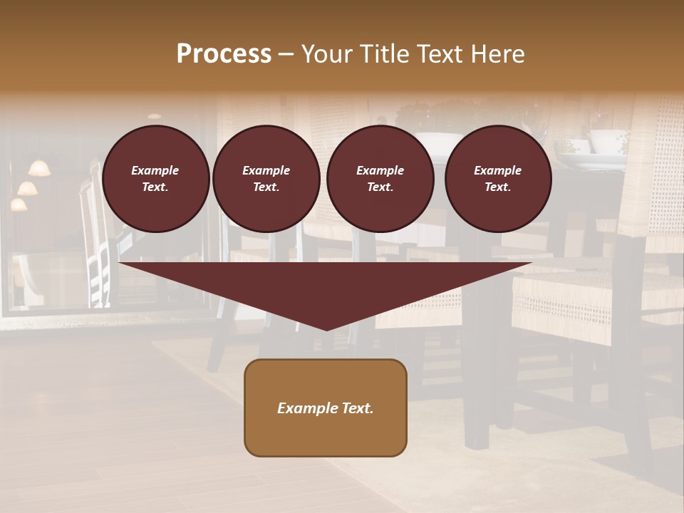 A Dining Room Table With Chairs And Plates On It PowerPoint Template