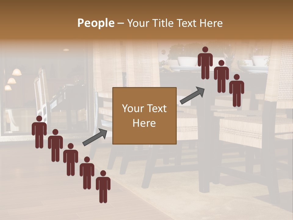 A Dining Room Table With Chairs And Plates On It PowerPoint Template