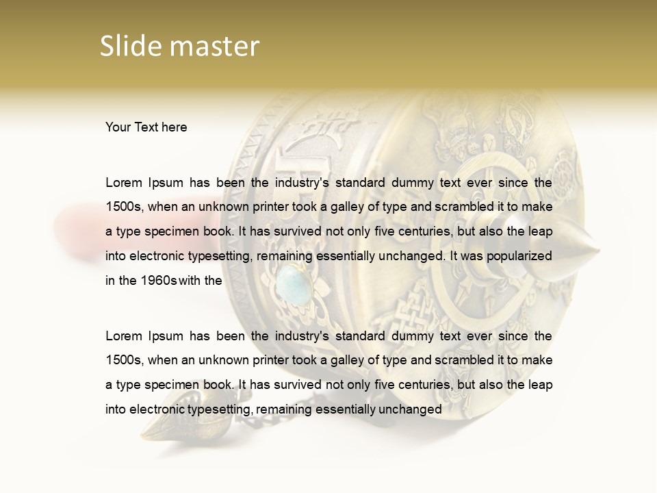 Prayer Wheels Isolated In White PowerPoint Template