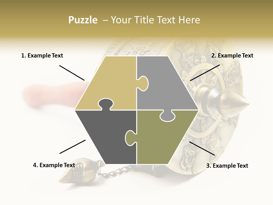 Prayer Wheels Isolated In White PowerPoint Template