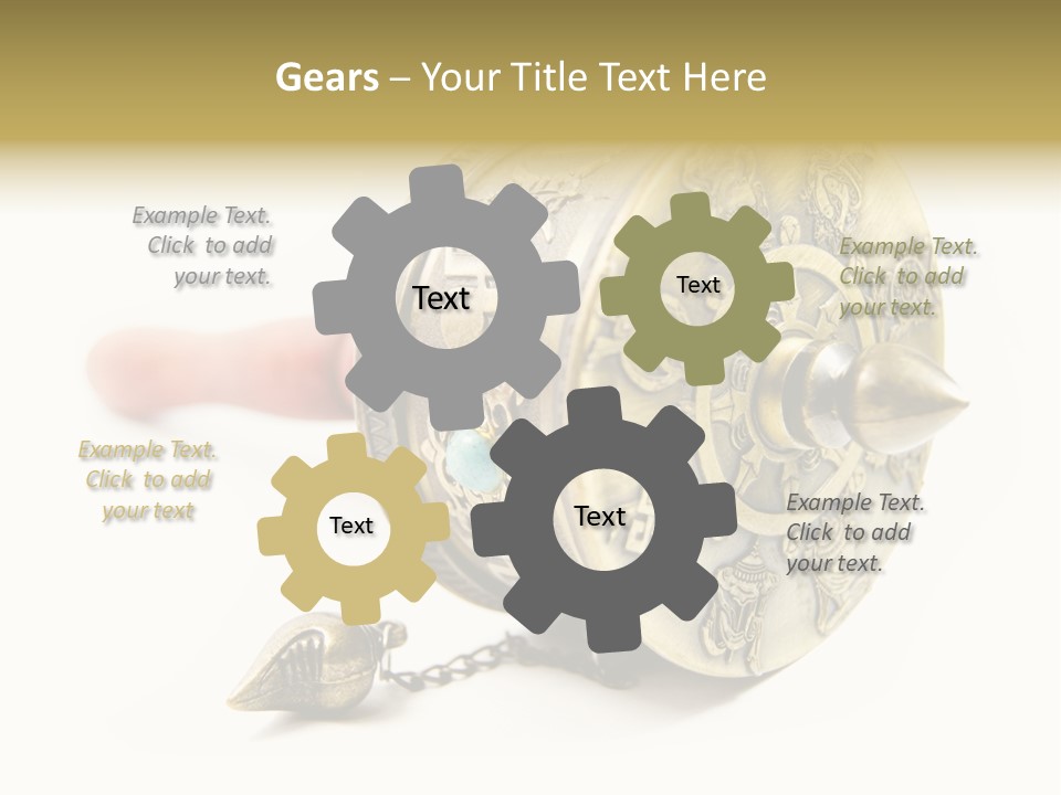 Prayer Wheels Isolated In White PowerPoint Template