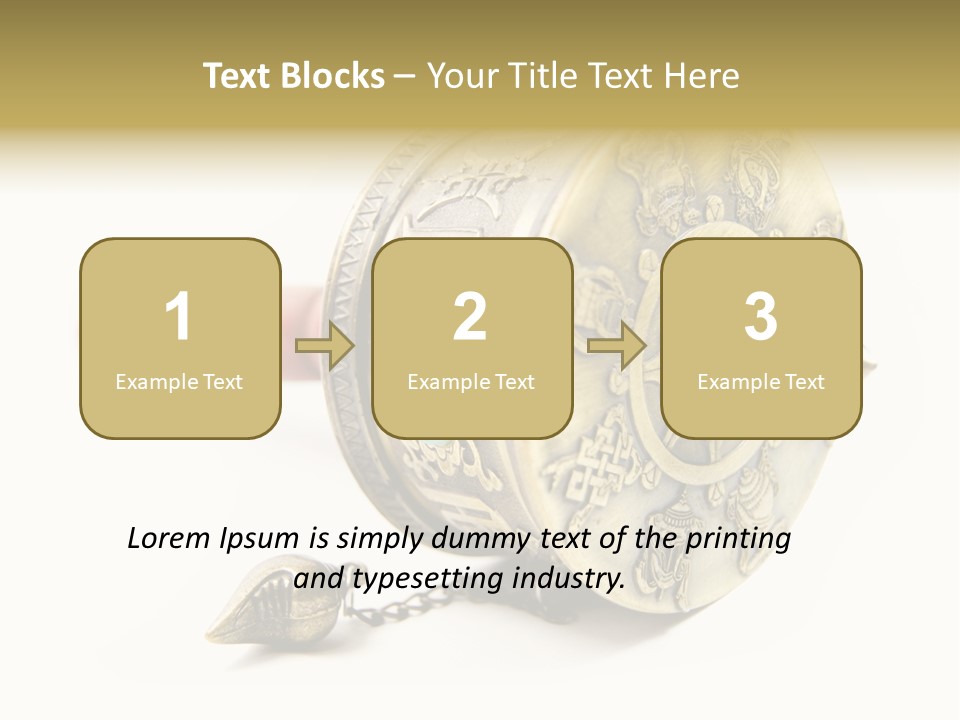 Prayer Wheels Isolated In White PowerPoint Template