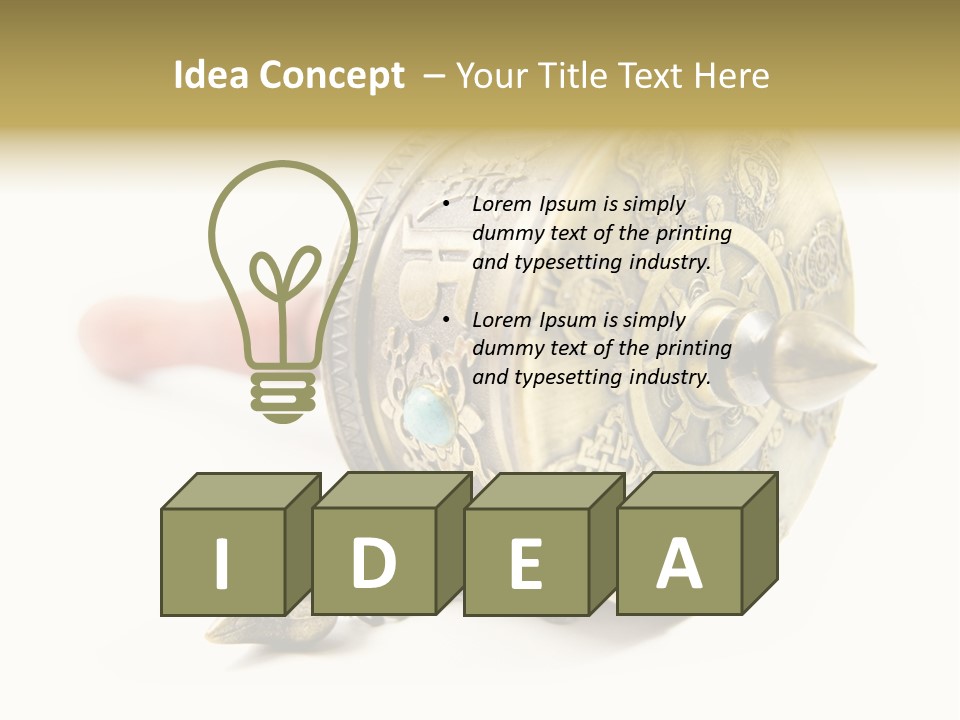 Prayer Wheels Isolated In White PowerPoint Template