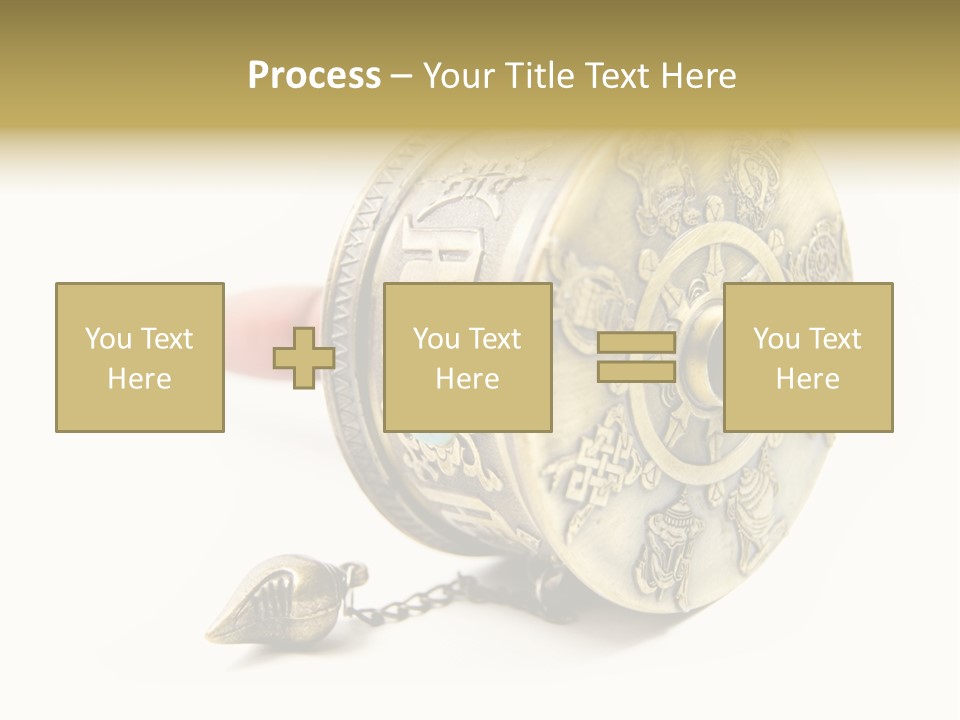 Prayer Wheels Isolated In White PowerPoint Template