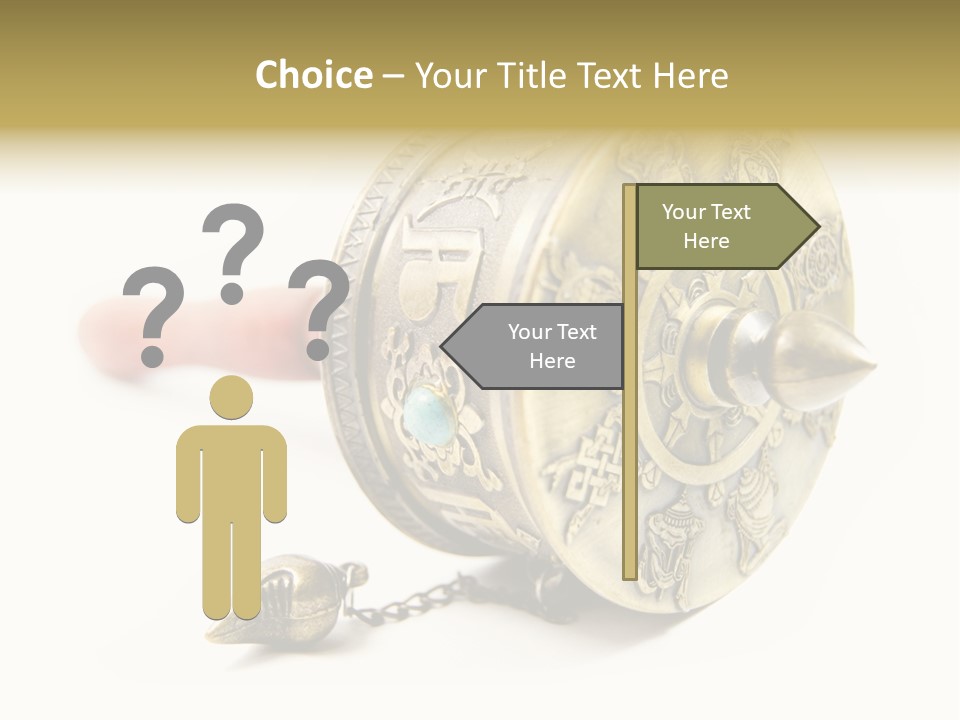 Prayer Wheels Isolated In White PowerPoint Template