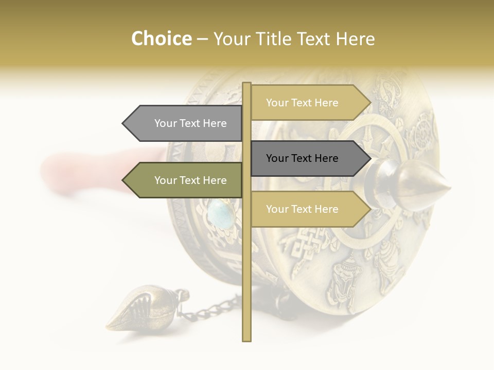 Prayer Wheels Isolated In White PowerPoint Template