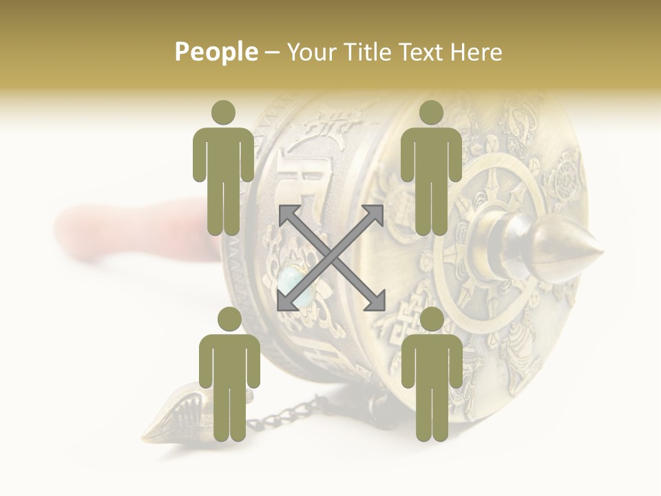 Prayer Wheels Isolated In White PowerPoint Template