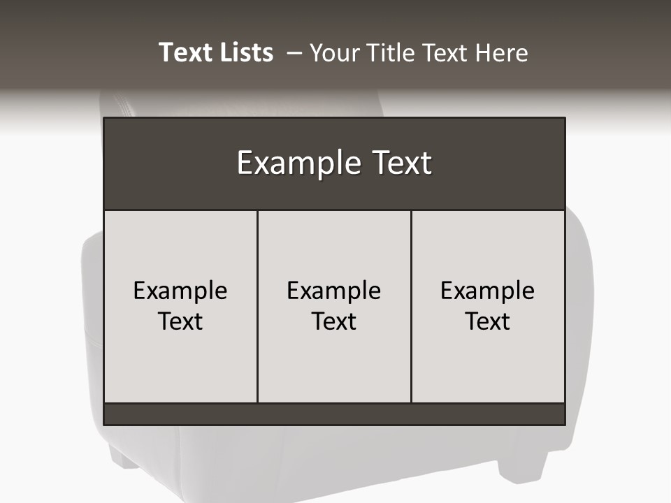 Leather Chair PowerPoint Template