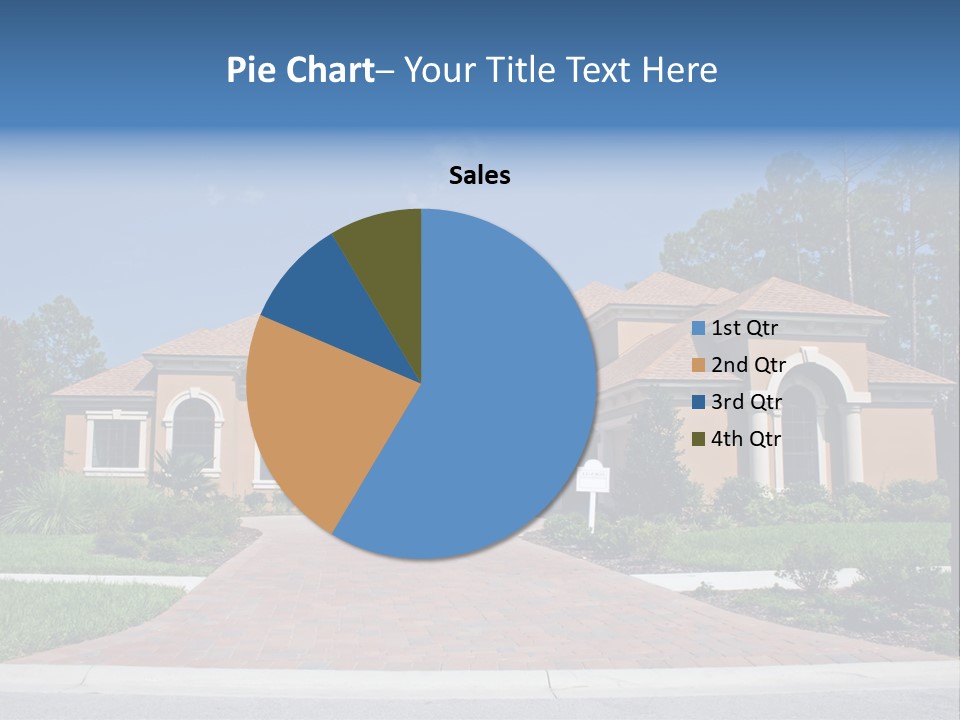 A House With A Driveway And Trees In Front Of It PowerPoint Template