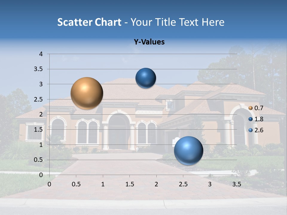 A House With A Driveway And Trees In Front Of It PowerPoint Template