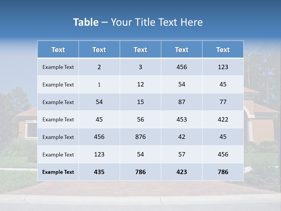 A House With A Driveway And Trees In Front Of It PowerPoint Template