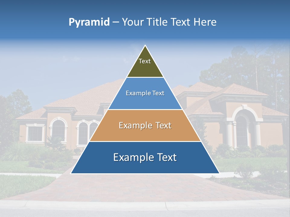 A House With A Driveway And Trees In Front Of It PowerPoint Template