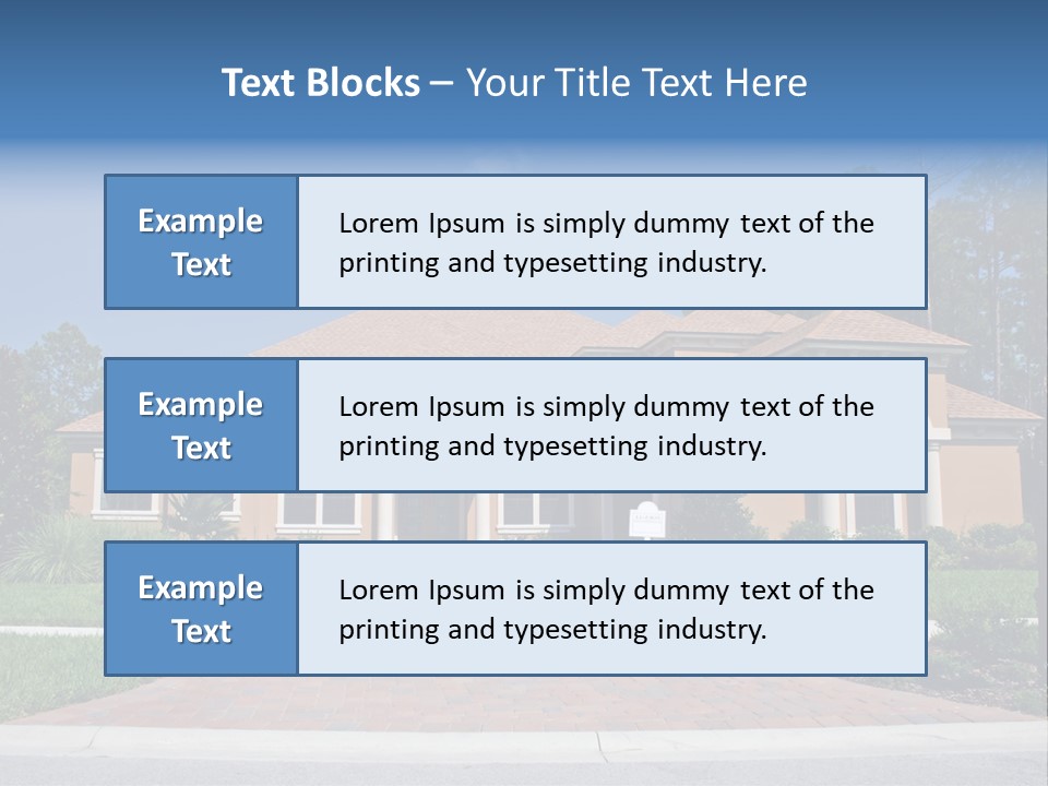 A House With A Driveway And Trees In Front Of It PowerPoint Template