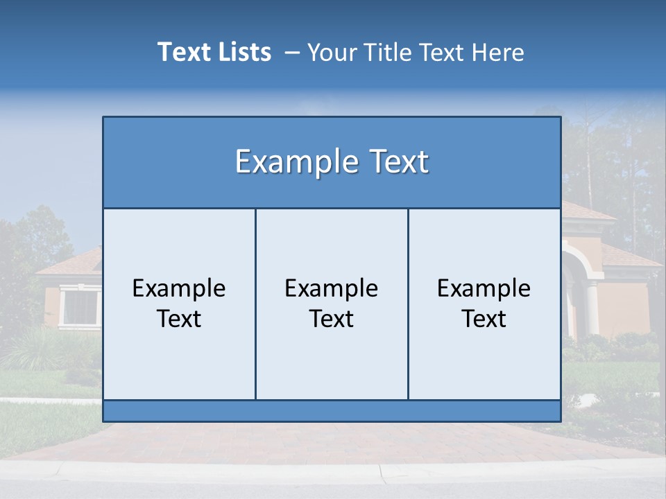 A House With A Driveway And Trees In Front Of It PowerPoint Template