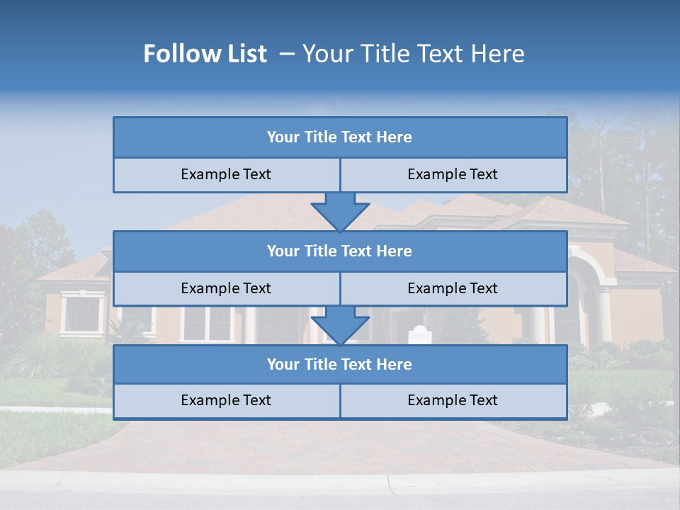 A House With A Driveway And Trees In Front Of It PowerPoint Template