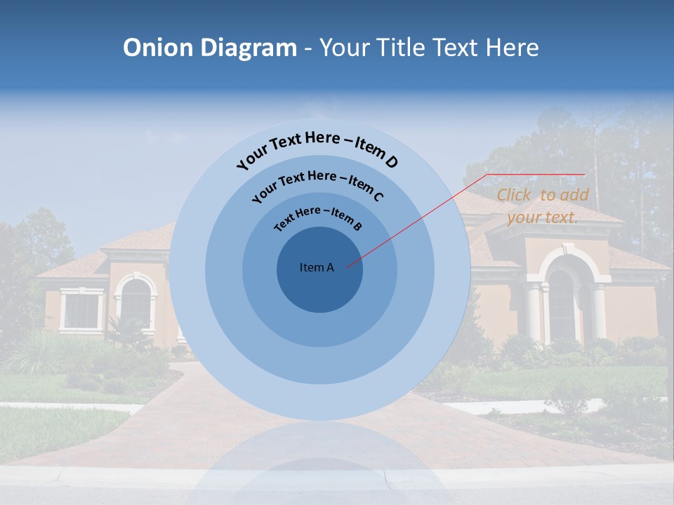 A House With A Driveway And Trees In Front Of It PowerPoint Template